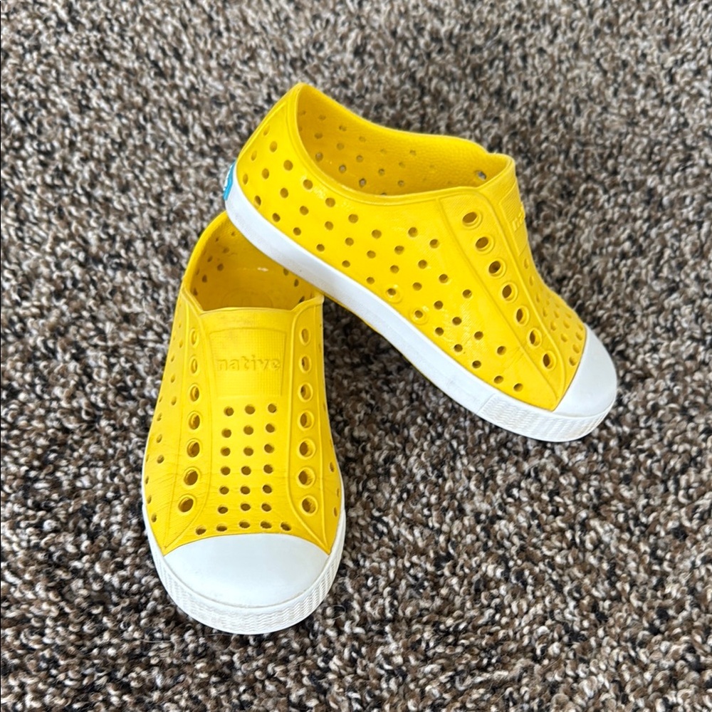 Native Yellow and White Water Shoes Slip-On